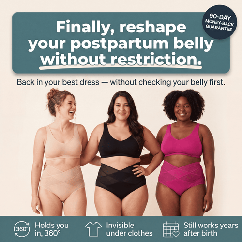 High-waisted postpartum shaping underwear