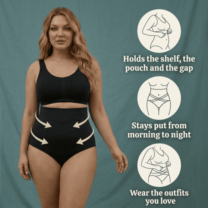 High-waisted postpartum shaping underwear